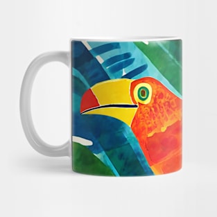 Colorful Tropical Bird Painted Fauvist Rainforest Toucan Mug